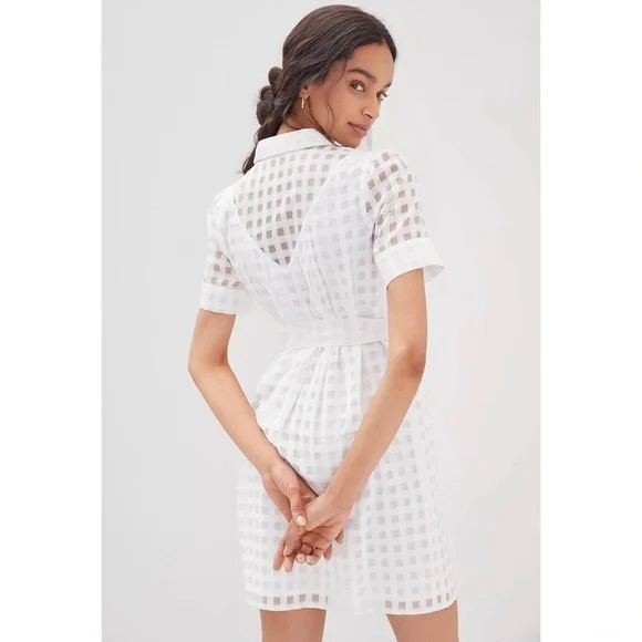 Anthropologie Windowpane Mini Dress - NWT - XL - Picture 4 of 15